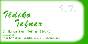 ildiko tefner business card