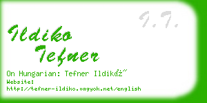 ildiko tefner business card